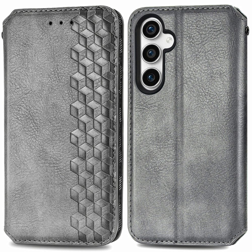 For Samsung Galaxy S23 FE Imprinted Rhombus Pattern Wallet Phone Cover PU Leather Stand Case For Samsung Galaxy S23 FE Imprinted Rhombus Pattern Wallet Phone Cover PU Leather Stand Case